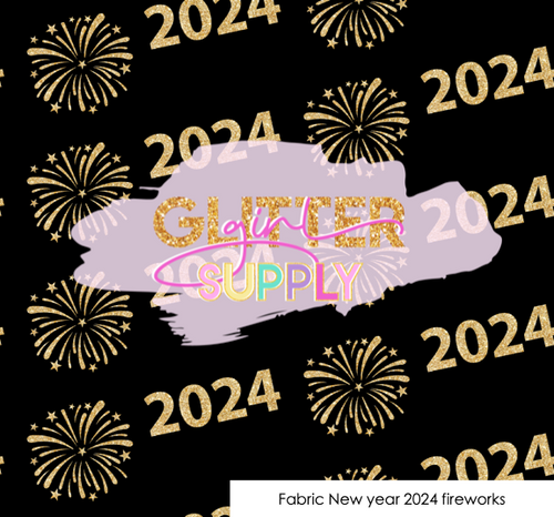 Fabric New year 2024 fireworks