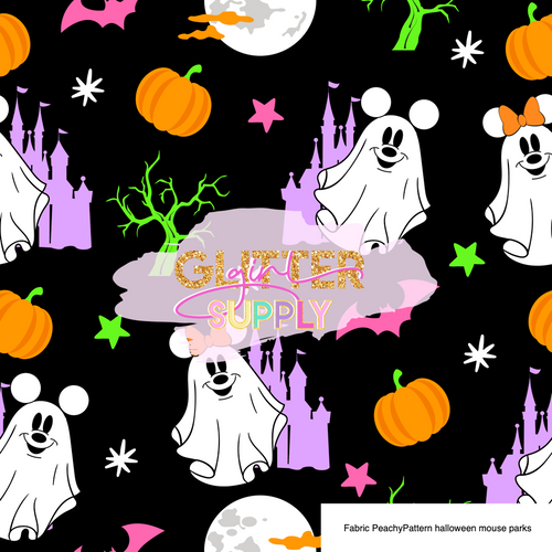 Fabric PeachyPattern halloween mouse parks