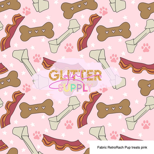 Fabric RetroRach Pup treats pink