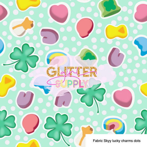 Fabric Skyy lucky charms dots