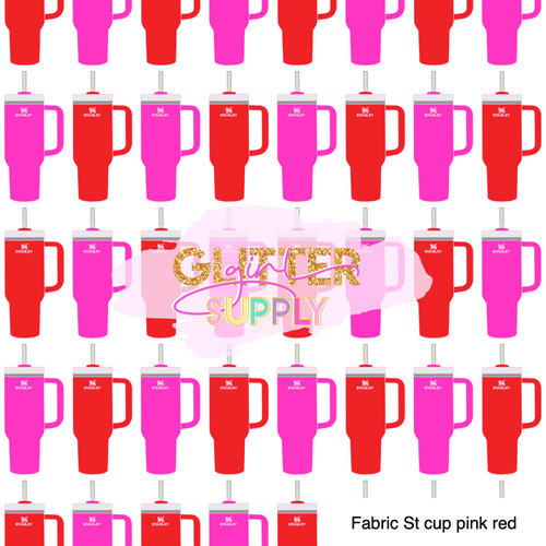 Fabric St cup pink red