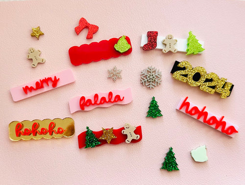 Tiny Christmas acrylics set of 10