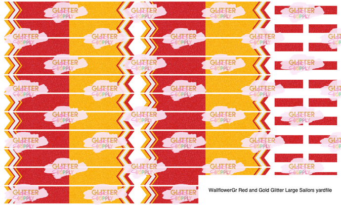 WallflowerGr Red and Gold Glitter Large Sailors yardfile
