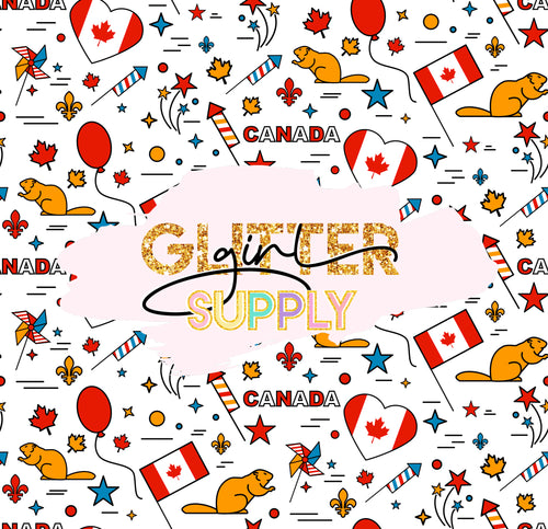 Fabric Canada Day beaver