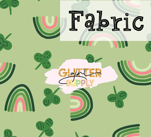 Fabric Heycute rainbow clover