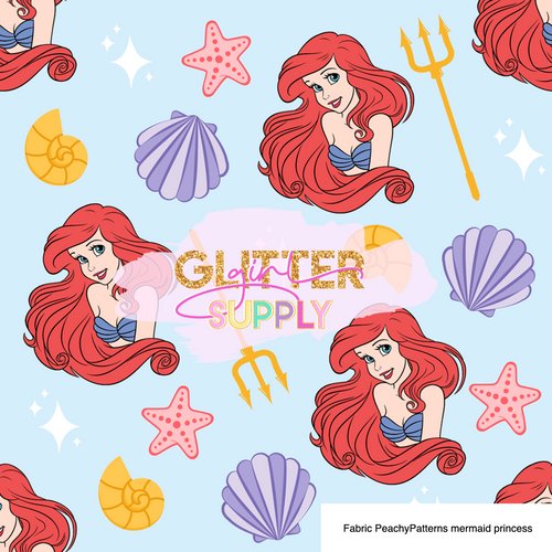 Fabric PeachyPatterns mermaid princess