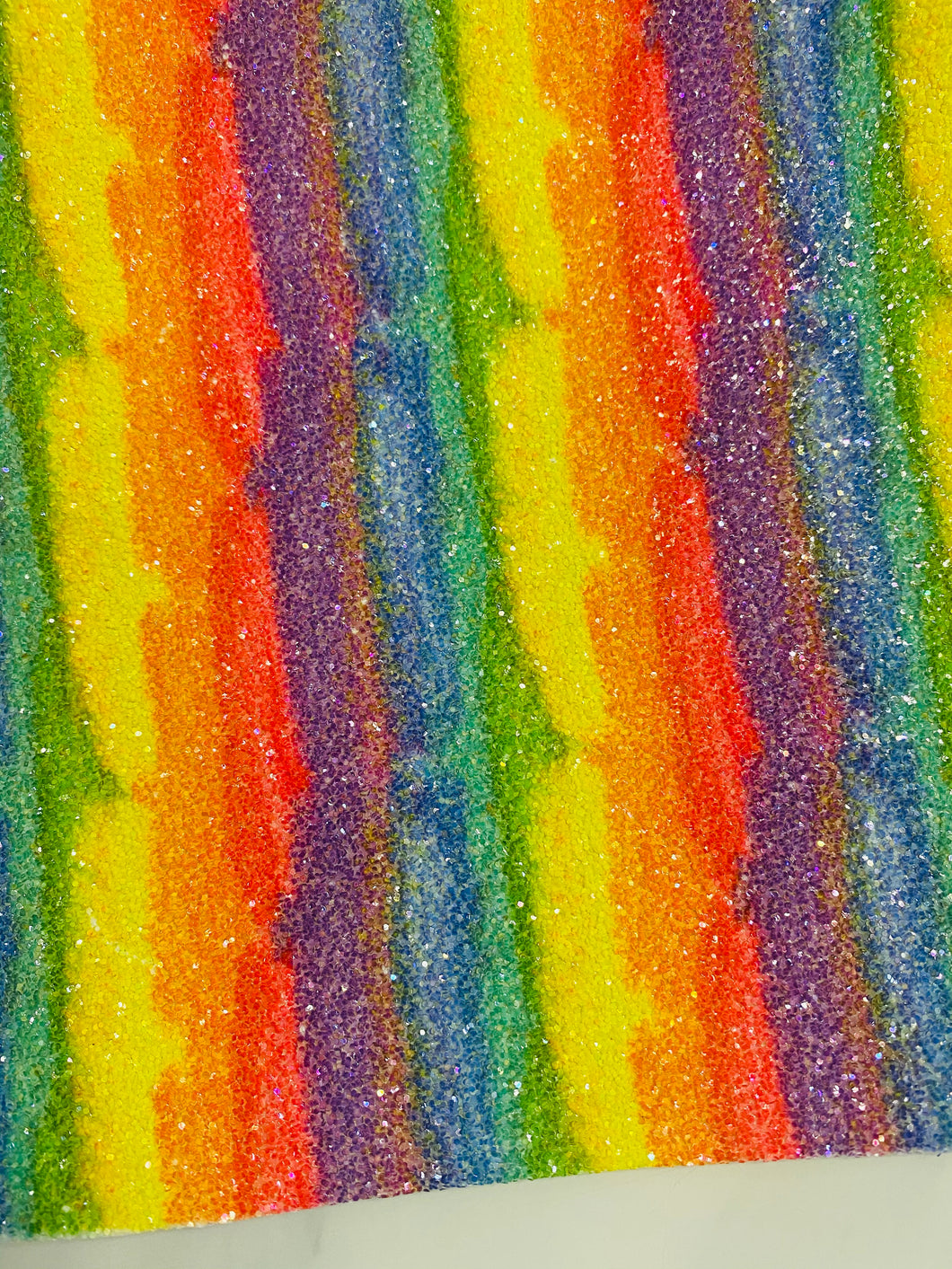 Chunky Glitter Rainbow Brushstrokes