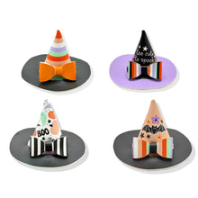 Load image into Gallery viewer, Little Spook Witch Hats with Bows Faux Leather DIY Hats- PIPS