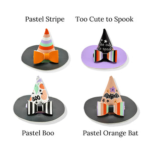 Little Spook Witch Hats with Bows Faux Leather DIY Hats- PIPS