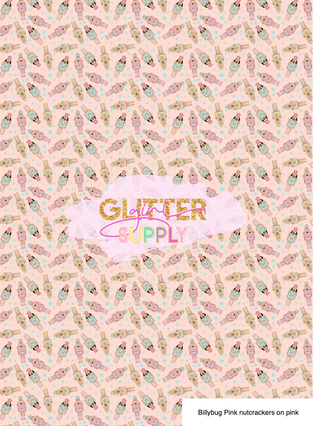 Billybug Pink nutcrackers on pink