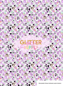 Bloompattern Mouse halloween purple checkers