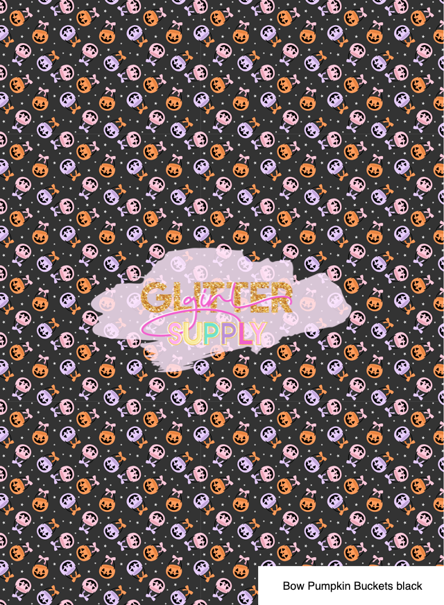 Bow Pumpkin Buckets black