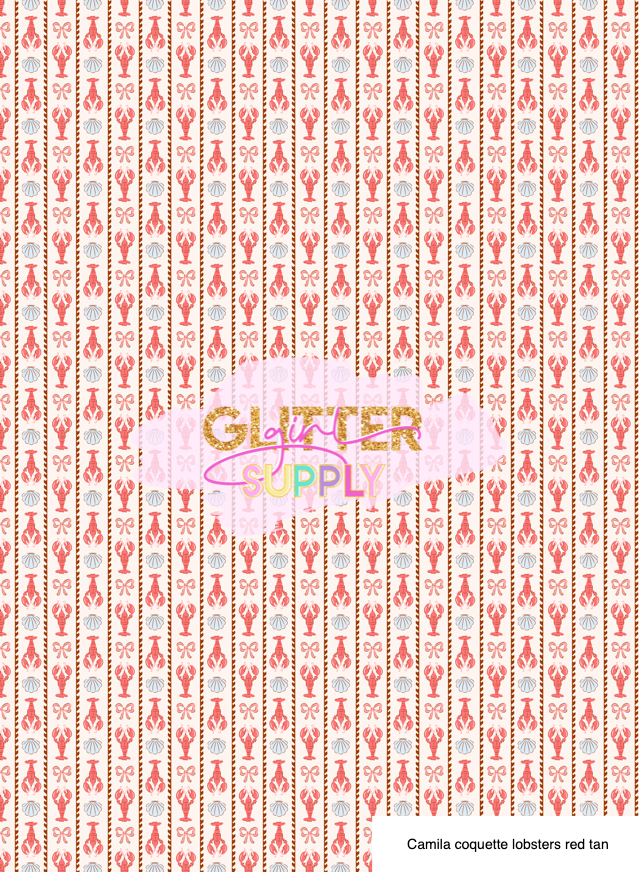 Camila coquette lobsters red tan