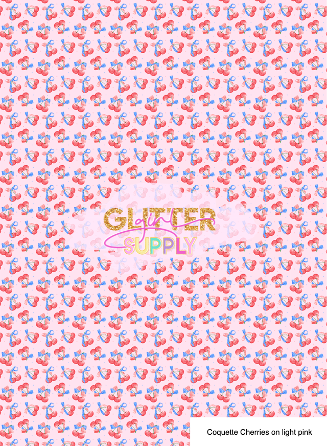 Coquette Cherries on light pink