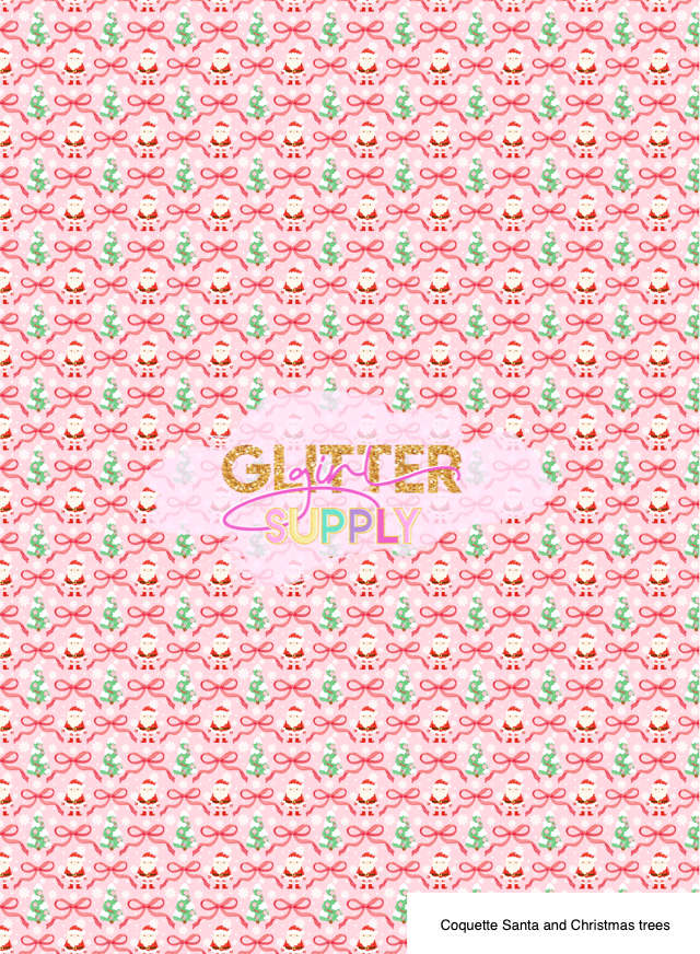 Coquette Santa and Christmas trees