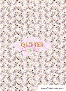 CreativePrints girl mouse flowers