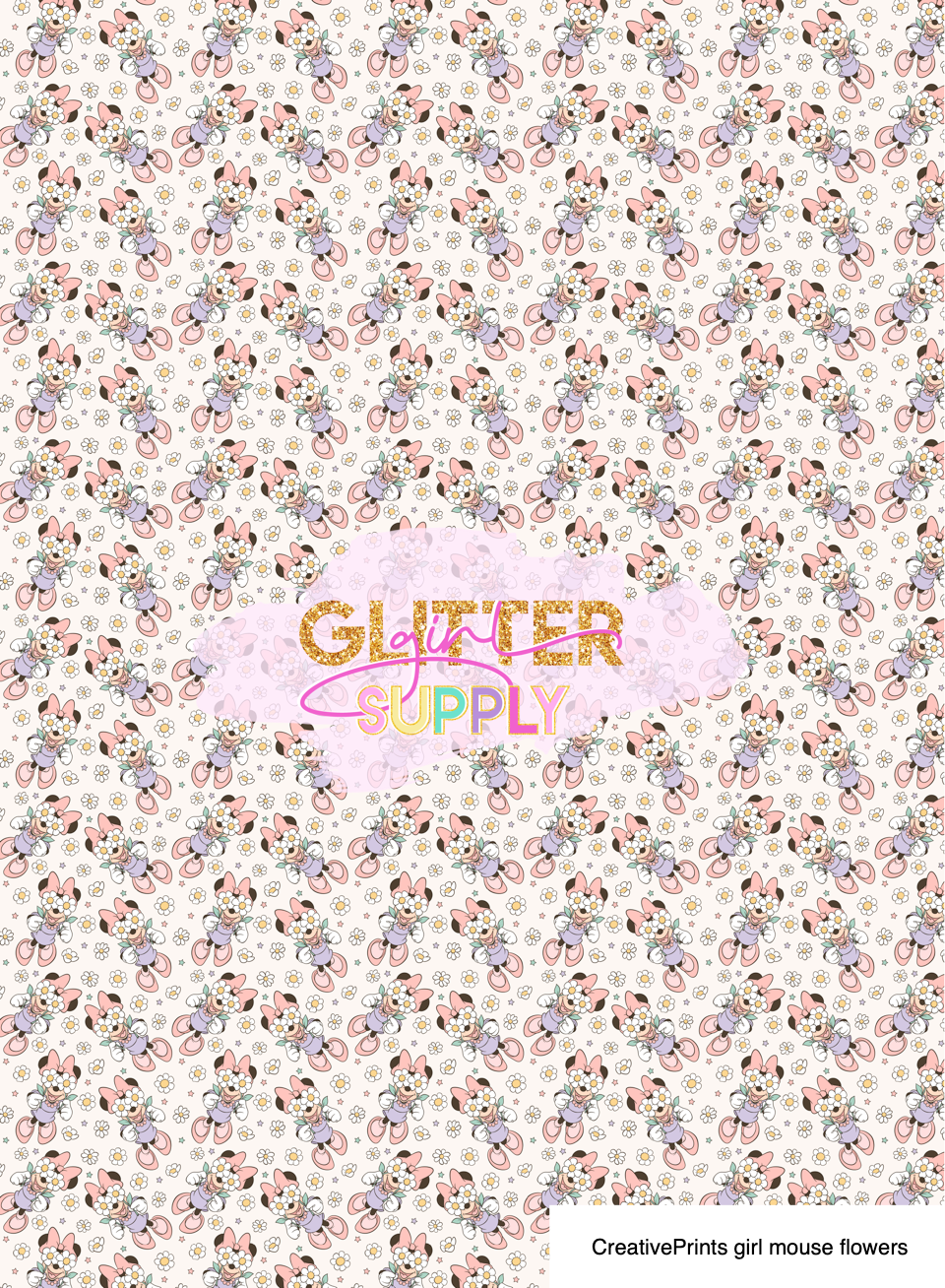 CreativePrints girl mouse flowers