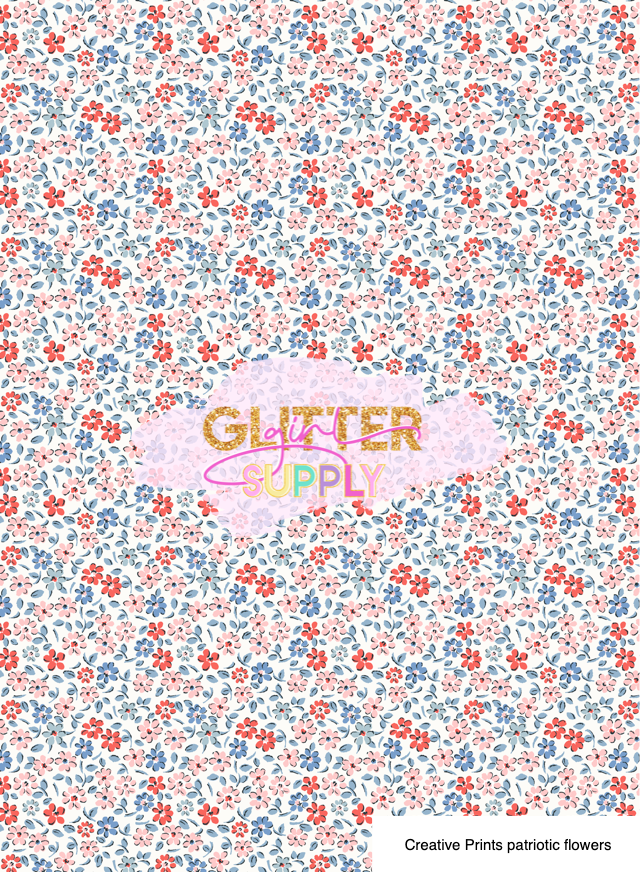 Creative Prints patriotic flowers