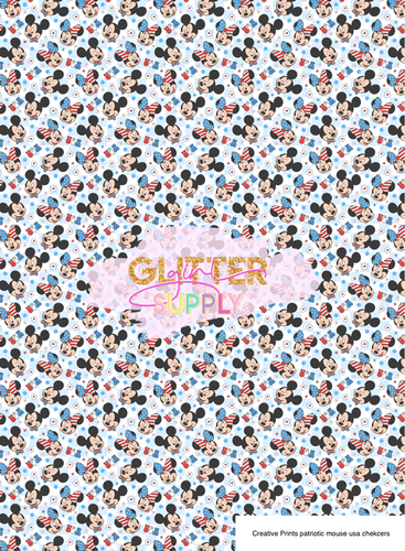 Creative Prints patriotic mouse usa chekcers