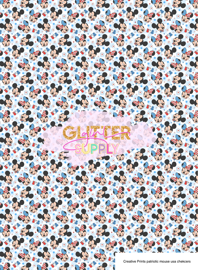 Creative Prints patriotic mouse usa chekcers