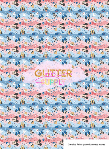 Creative Prints patriotic mouse waves