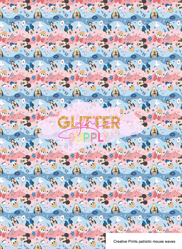 Creative Prints patriotic mouse waves