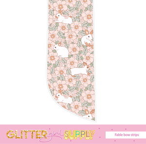 Fable strips CF Cute pink floral and bunnies