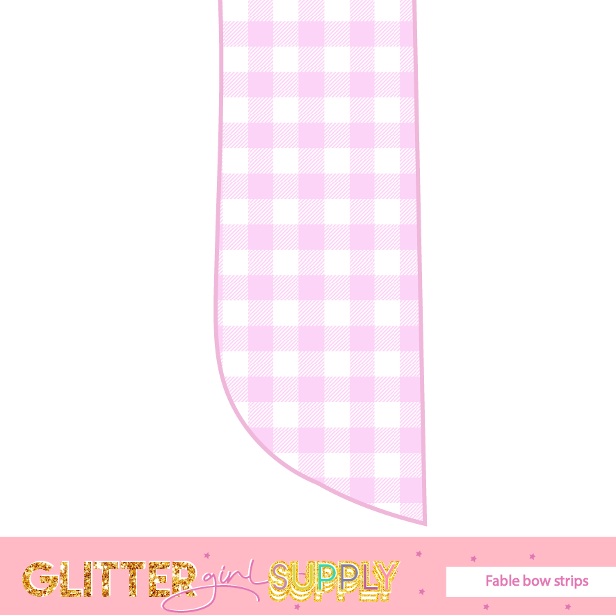 Fable strips Gingham pink