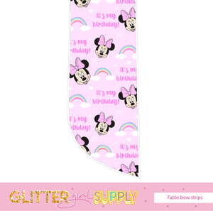 Fable strips Mouse birthday pink