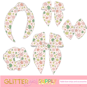 Fable Strips Creativeprints clovers on blush