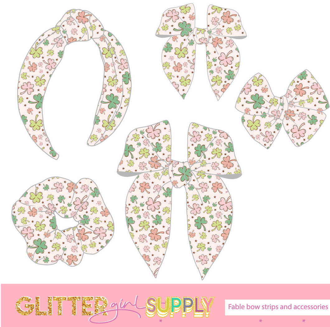 Fable Strips Creativeprints clovers on blush