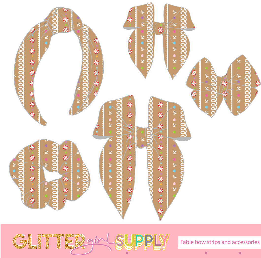 Fable Strips Gingerbread icing bows