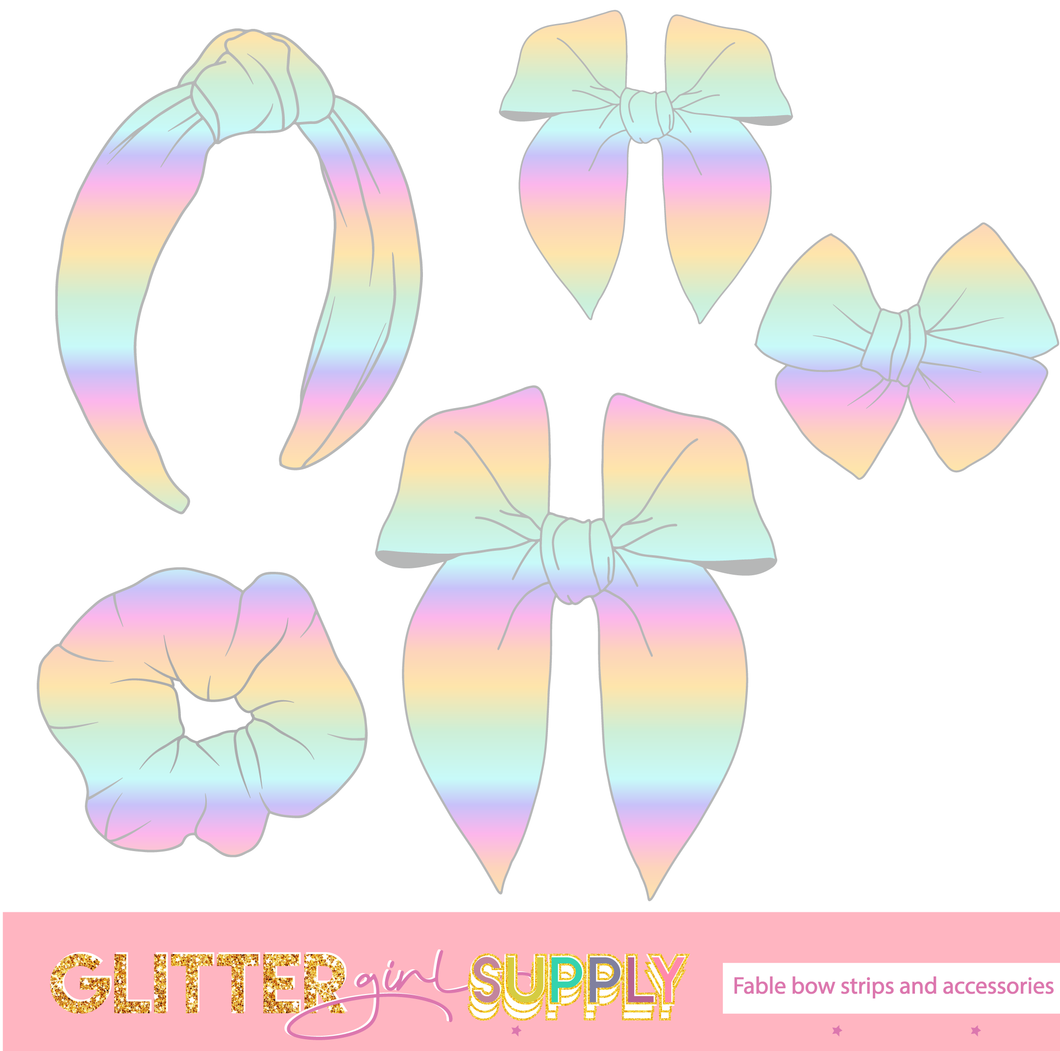 Fable Strips Ombre pastel rainbow