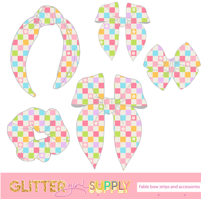 Fable Strips Wilddaisy Rainbow checkers clover