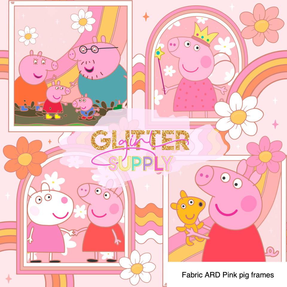 Fabric ARD Pink pig frames