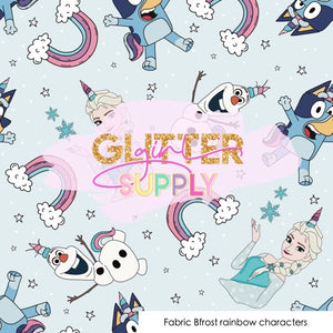 Fabric Bfrost rainbow characters