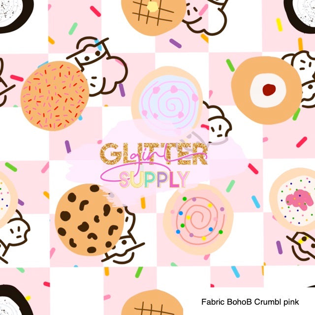 Fabric BohoB Crumbl pink