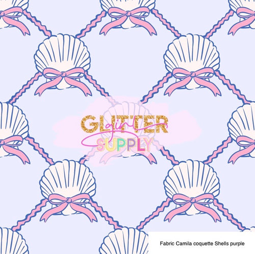 Fabric Camila coquette Shells purple