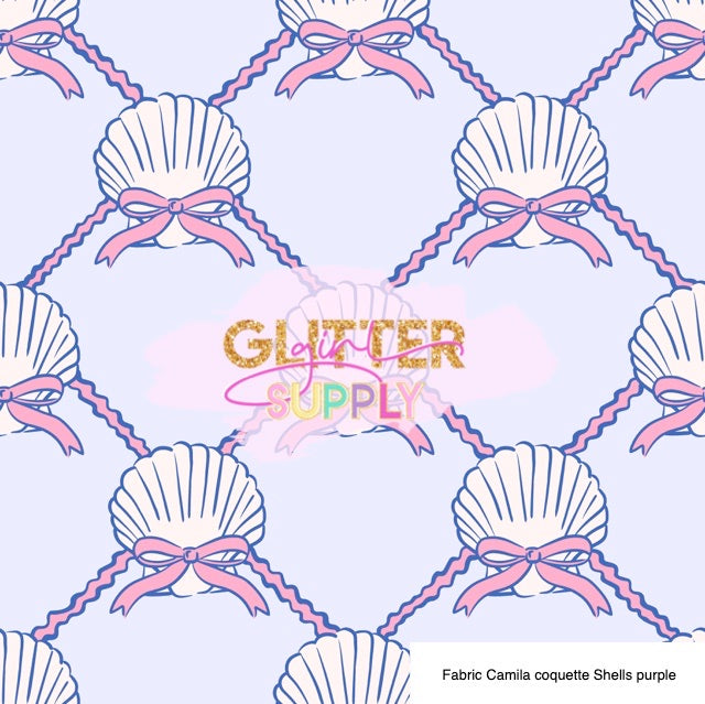 Fabric Camila coquette Shells purple