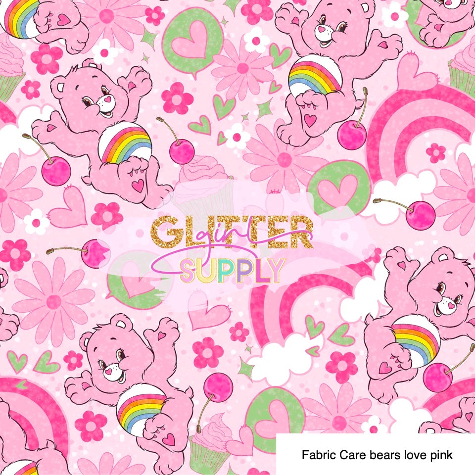 Fabric Care bears love pink