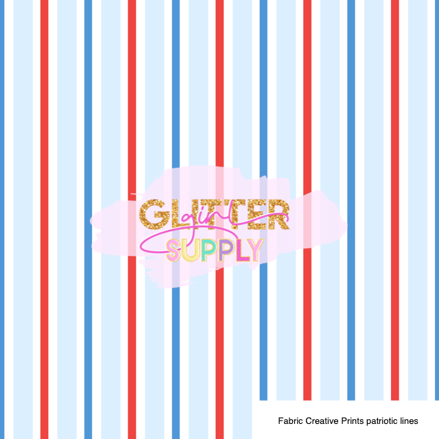 Fabric Creative Prints patriotic lines