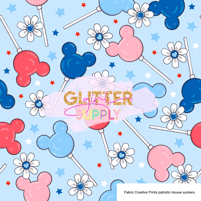 Fabric Creative Prints patriotic mouse suckers