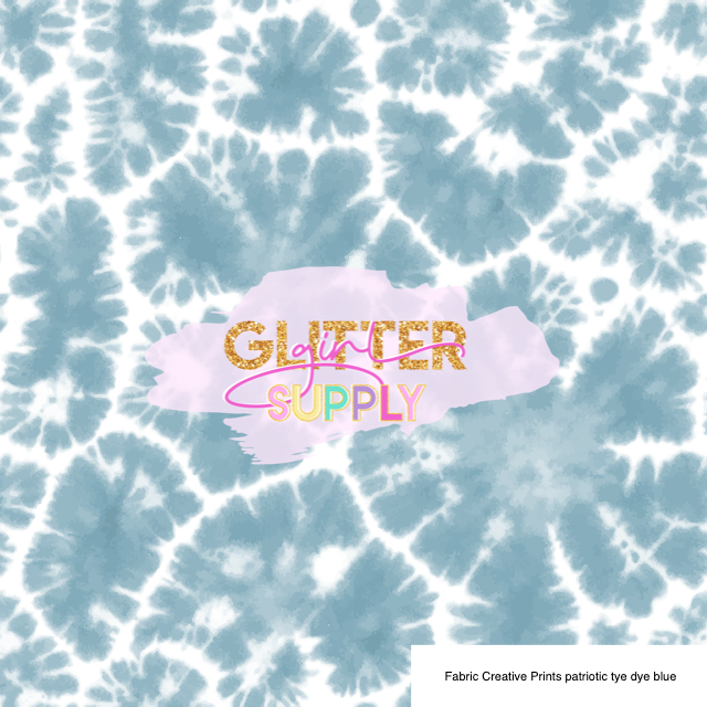 Fabric Creative Prints patriotic tye dye blue