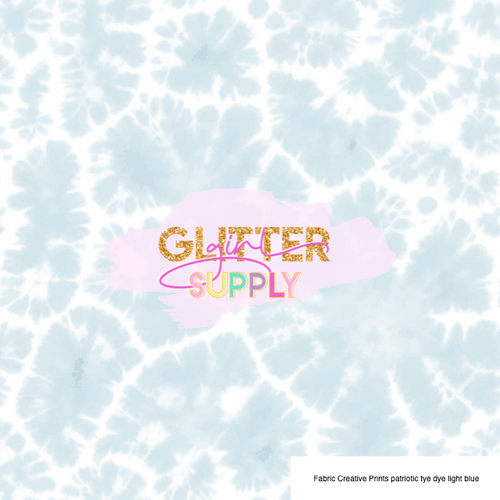 Fabric Creative Prints patriotic tye dye light blue