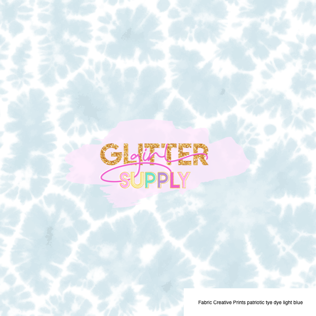 Fabric Creative Prints patriotic tye dye light blue