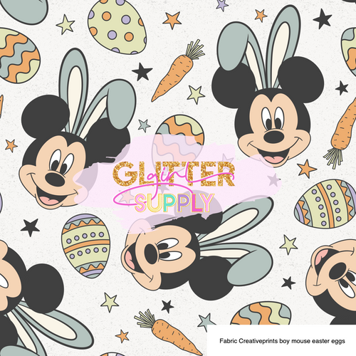 Fabric Creativeprints boy mouse easter eggs