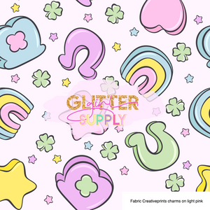 Fabric Creativeprints charms on light pink