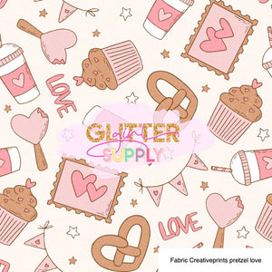Fabric Creativeprints pretzel love