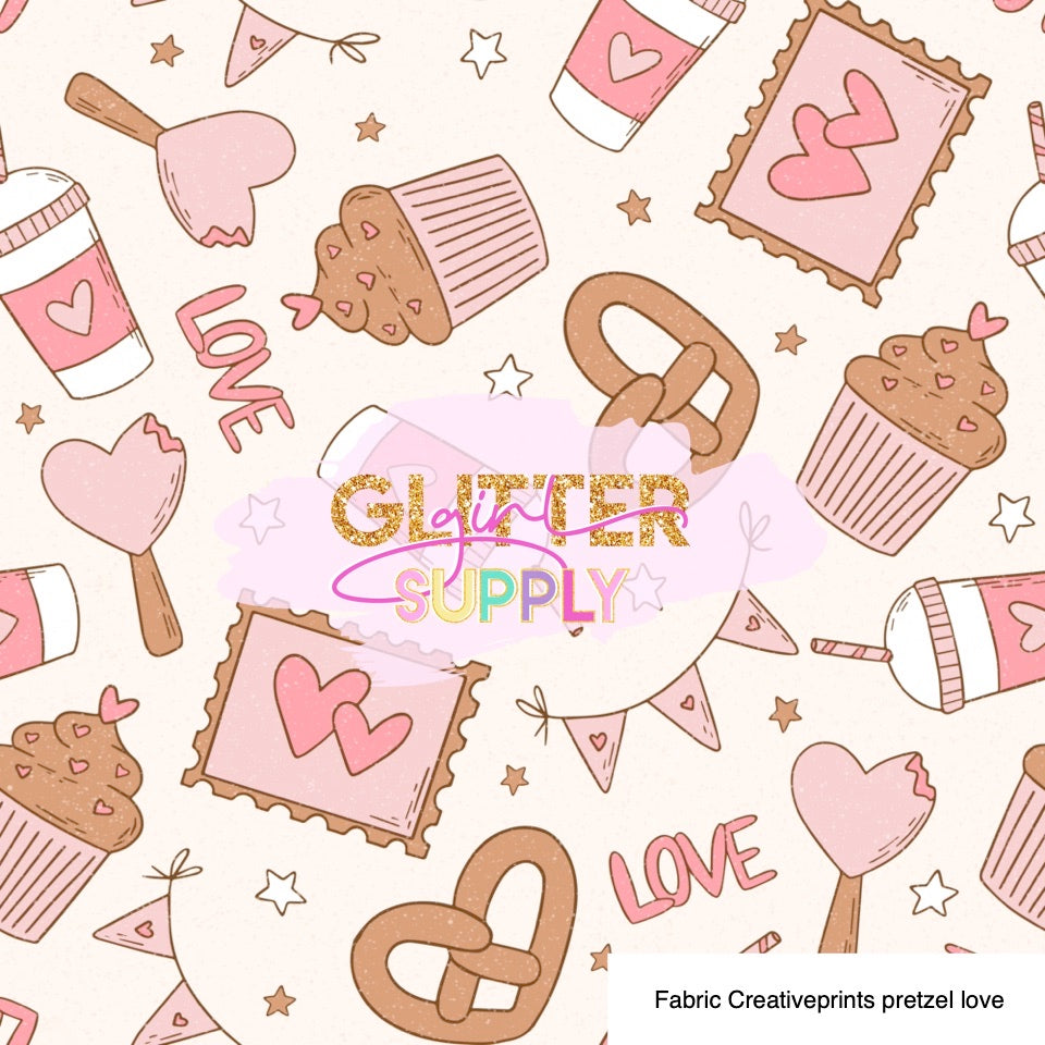 Fabric Creativeprints pretzel love