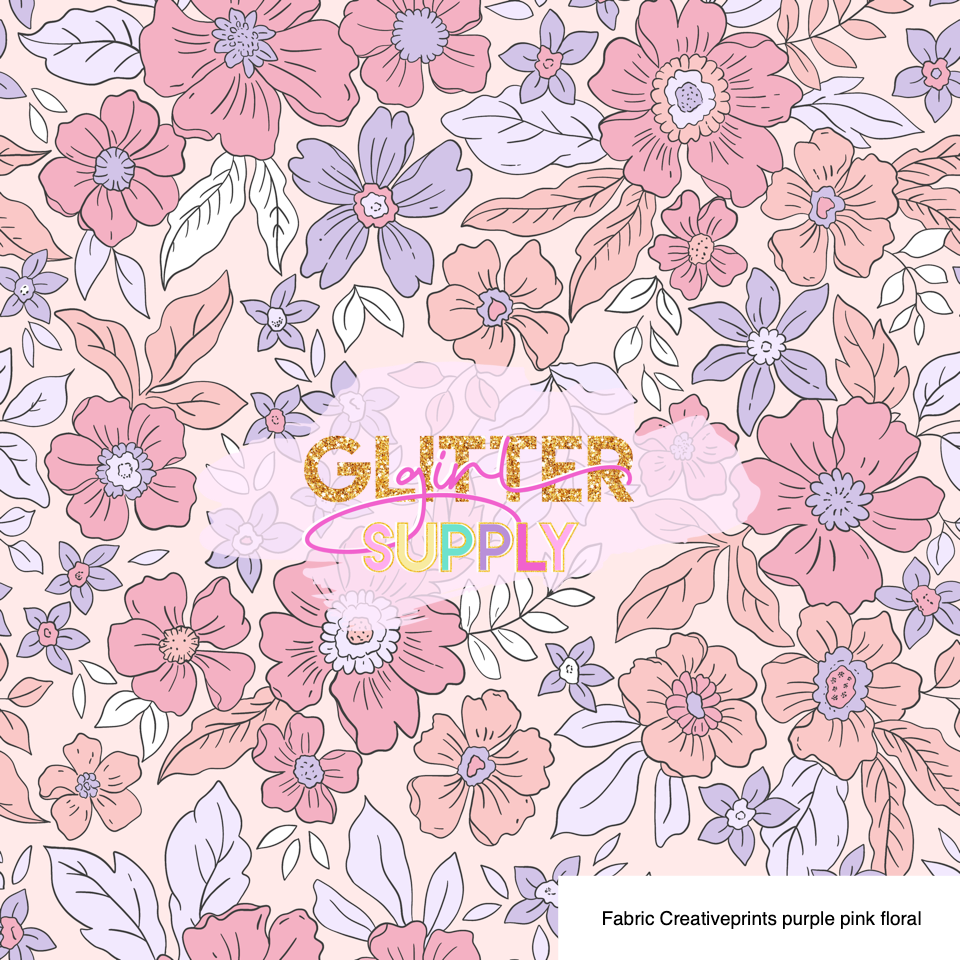 Fabric Creativeprints purple pink floral